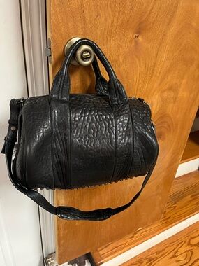 Authentic Alexander Wang Black Rocco Silver Haedware